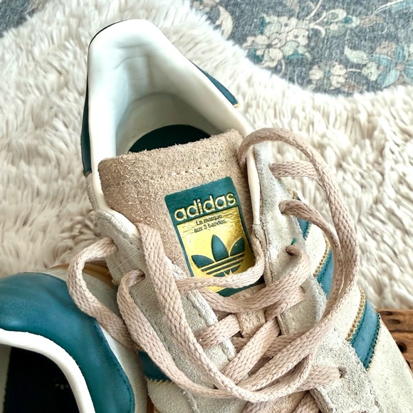 Adidas Gazelle Bold Platform Sneakers – Cream White / Collegiate Green – Size 7 - Picture 14 of 16